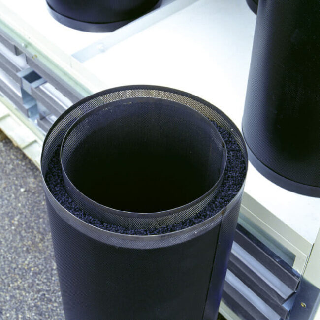 Depuratore d'aria per impianti di verniciatura