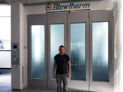 Cabina di verniciatura automotive