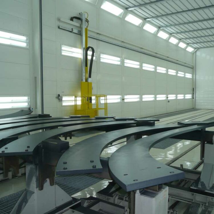 Piattaforme aeree per cabina di verniciatura industriale