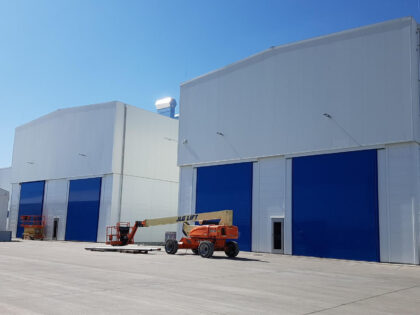 Impianto di verniciatura industriale per esterno