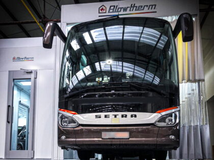 Cabina verniciatura bus