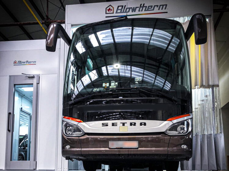 Cabina verniciatura bus