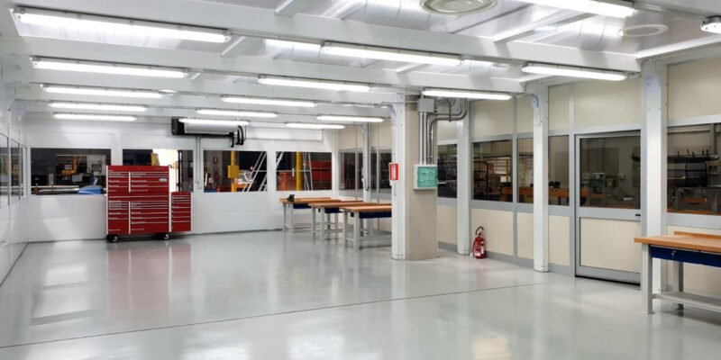 Spazi privi di polvere pressurizzati