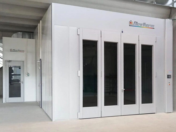 Cabina di verniciatura a flusso d'aria 100% elettrica