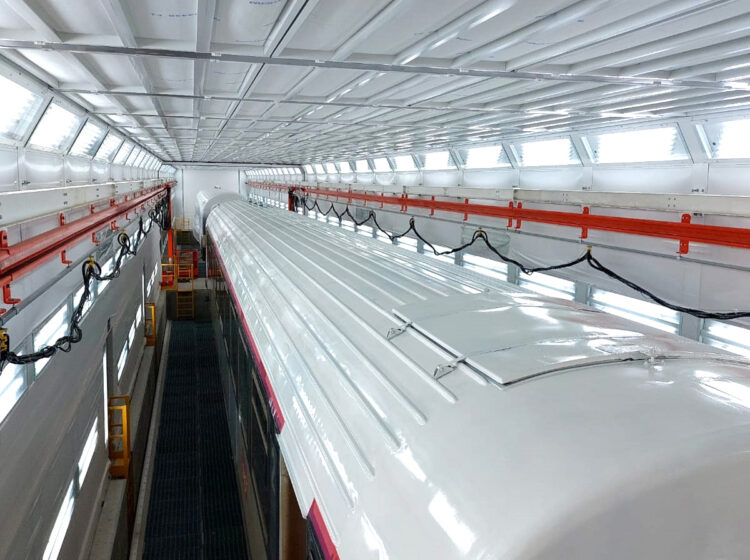 Impianto verniciatura treni