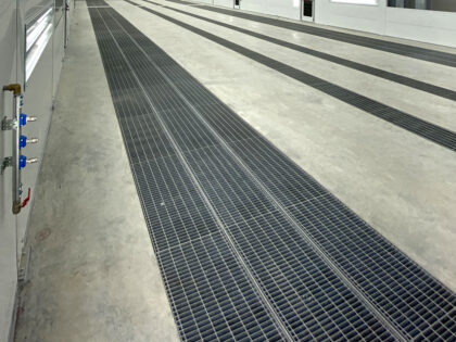 Aspirazione a pavimento per cabine di verniciatura