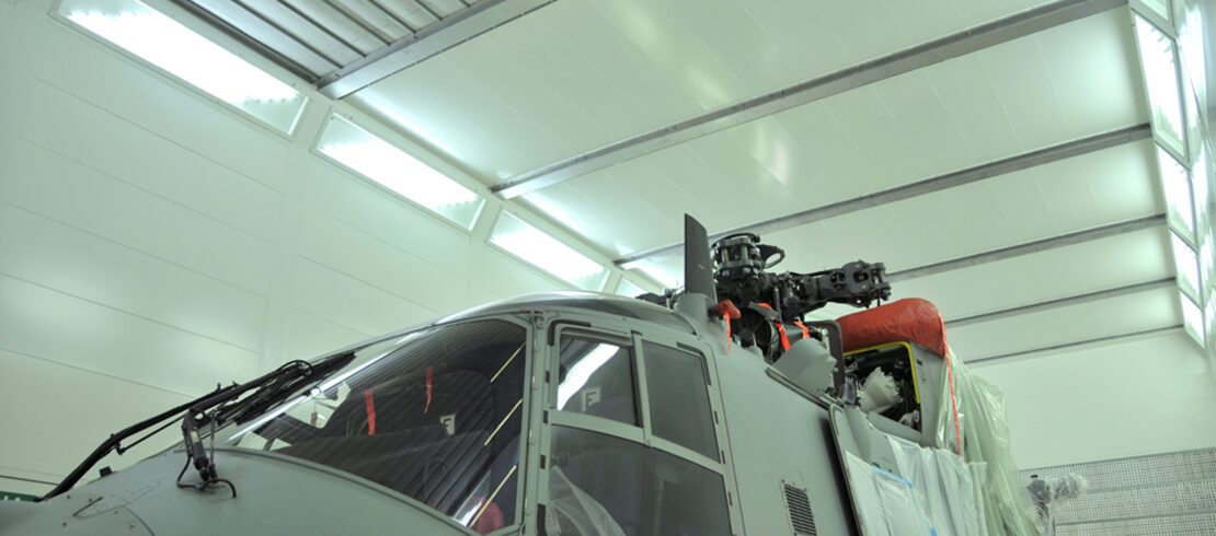 Cabine di verniciatura elicotteri