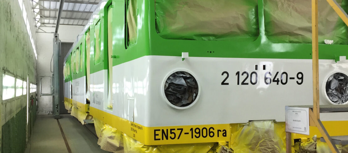 Cabina di verniciatura per treni e vagoni