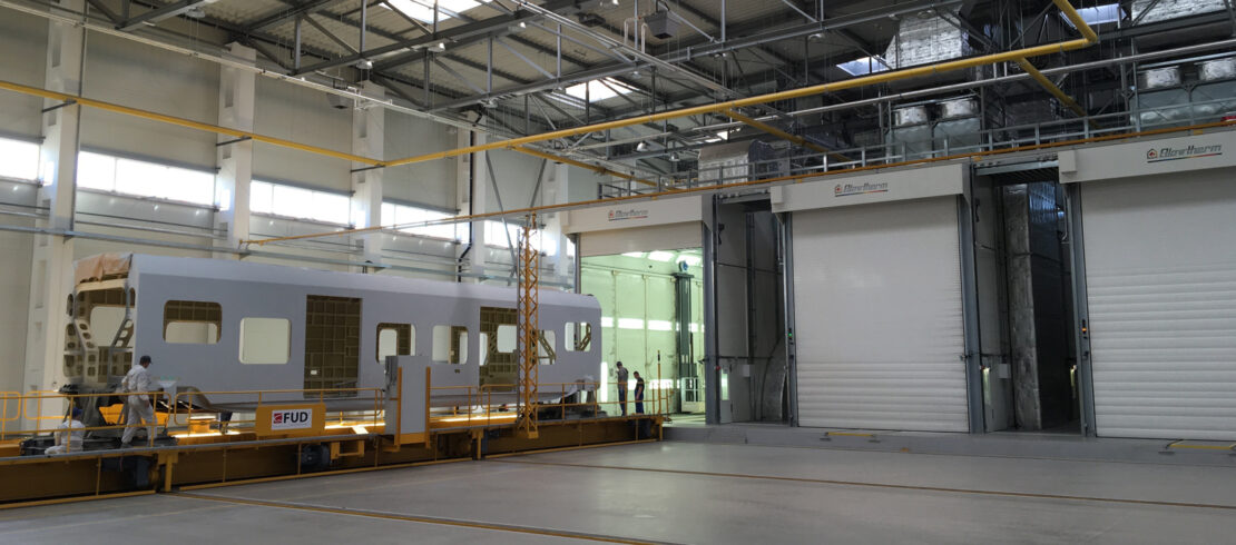 Impianto di verniciatura per treni e industria ferroviaria